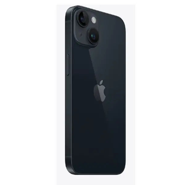 CTR MOBILE iPhone 14 unlocked in black showing rear dual camera and Apple logo